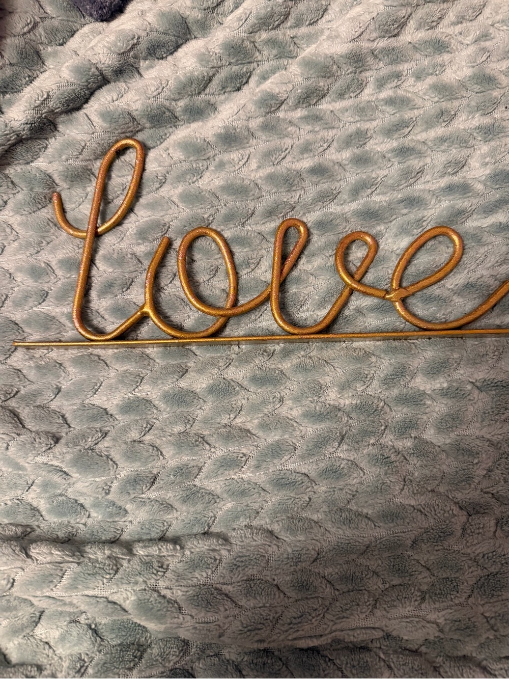 Source Unknown Gold 'love' Script Wall Word Art